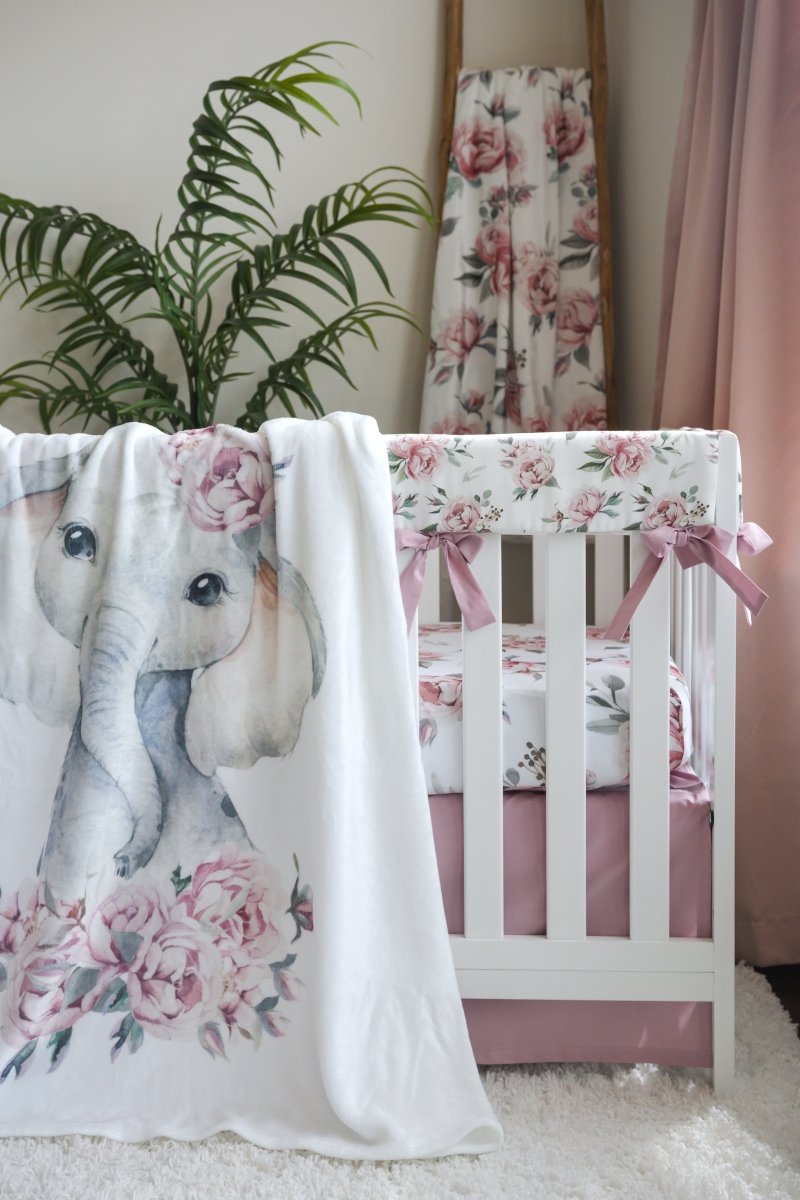 Floral Elephant Nursery Collection - gender_girl, text, Theme_Floral