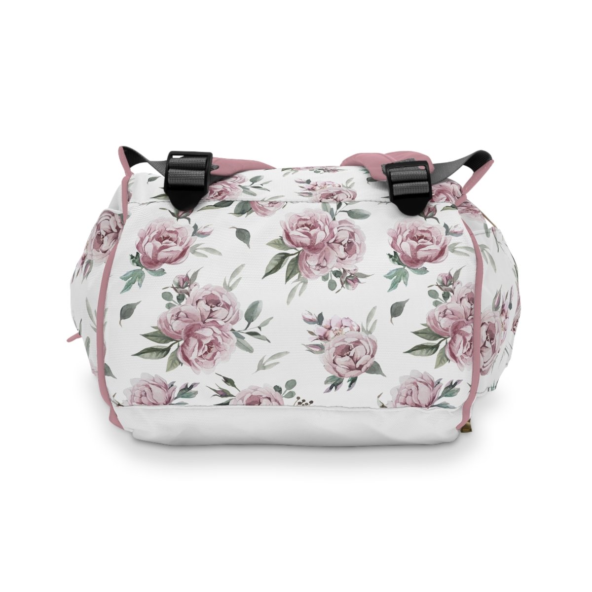Floral Elephant Personalized Backpack Diaper Bag - Floral Elephant, gender_girl, text