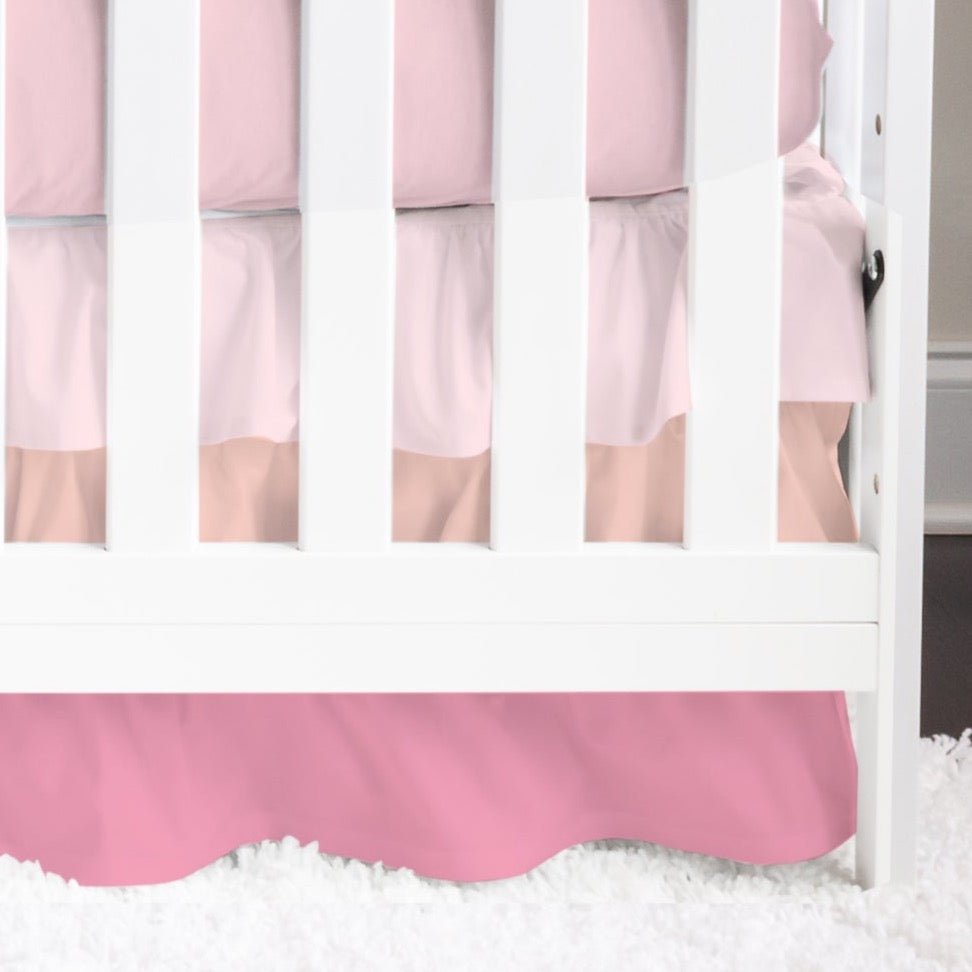 Floral Flamingo Ruffled Crib Skirt - Flamingo Floral, gender_girl, Theme_Floral