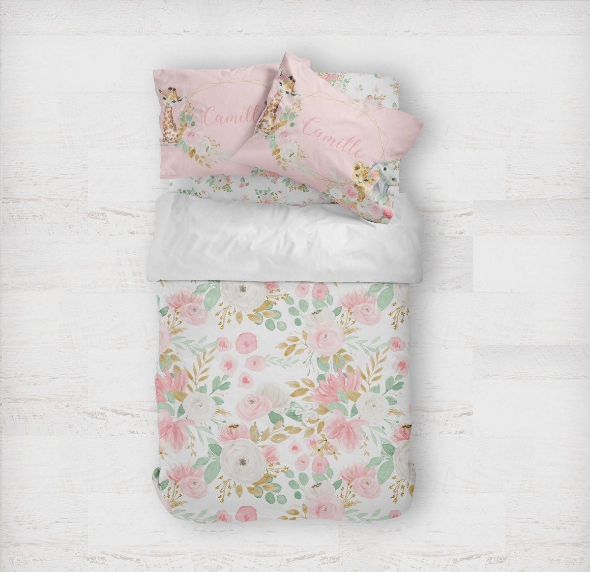 Floral Jungle Kids Bedding Set (Comforter or Duvet Cover) - Floral Jungle, gender_girl, text