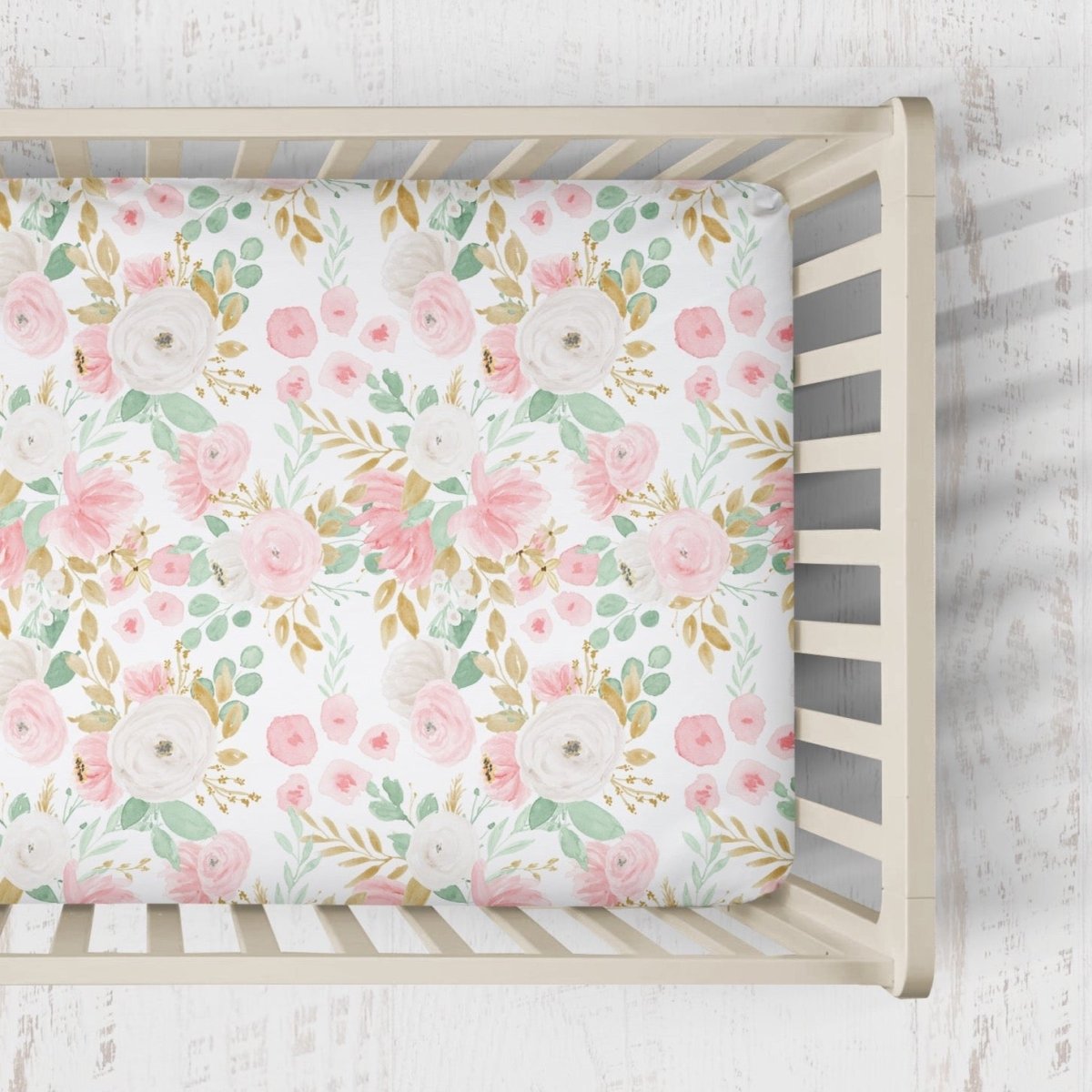 Floral Jungle Crib Sheet - gender_girl, Theme_Floral, Theme_Jungle