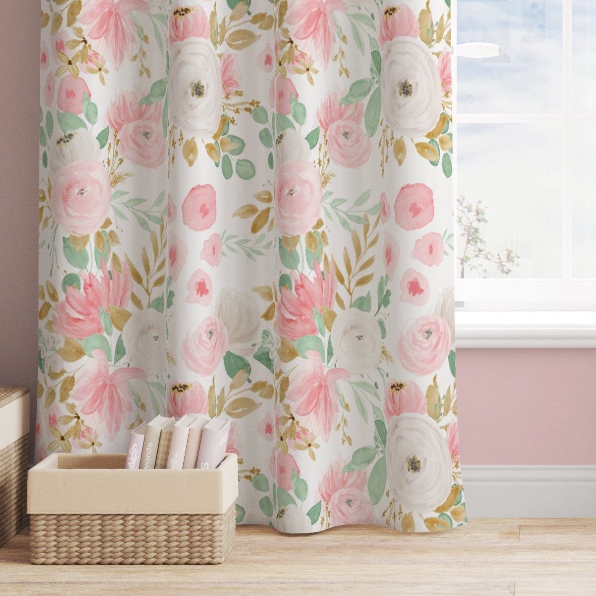 Floral Jungle Curtain Panel - Floral Jungle, gender_girl, Theme_Floral