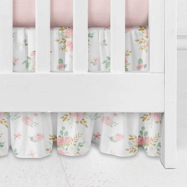 Floral Jungle Gathered Crib Skirt - Floral Jungle, gender_girl, Theme_Floral