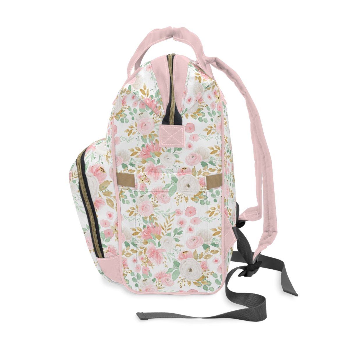 Floral Jungle Personalized Backpack Diaper Bag - Floral Jungle, gender_girl, text