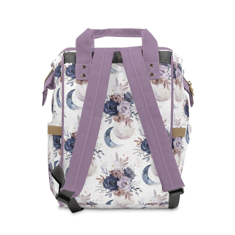 Floral Moon Personalized Backpack Diaper Bag - Floral Moon, gender_girl, text