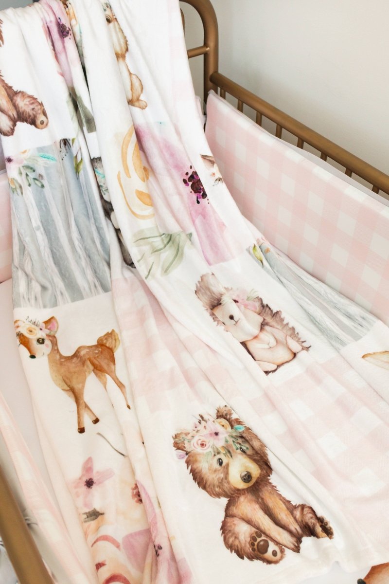 Floral Woodlands Bumperless Crib Bedding - Crib Bedding Sets