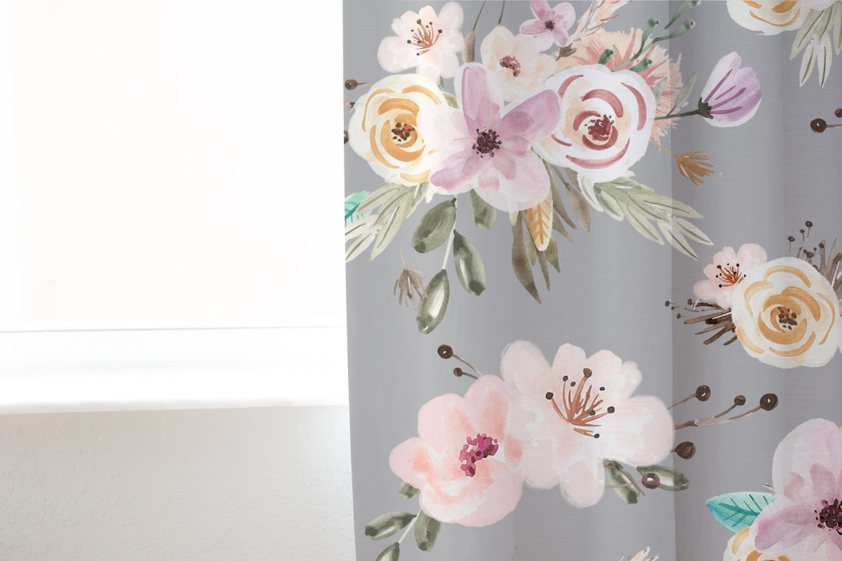 Floral Woodlands Curtain Panel - Floral Woodlands, gender_girl, Theme_Floral