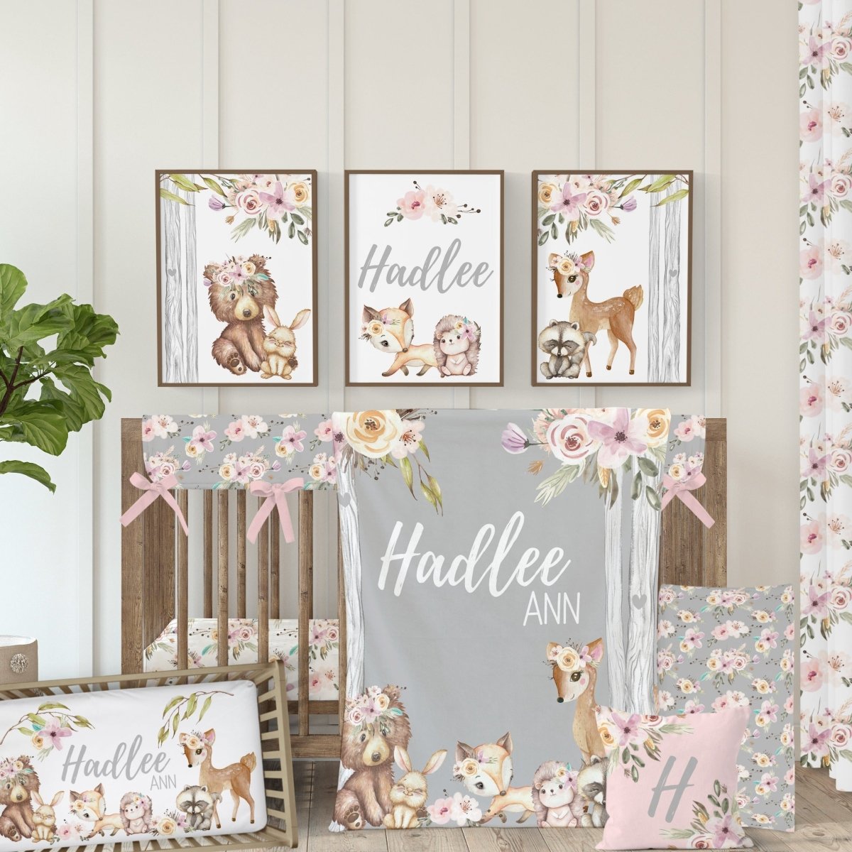 Floral Woodlands Nursery Collection - gender_girl, text, Theme_Floral