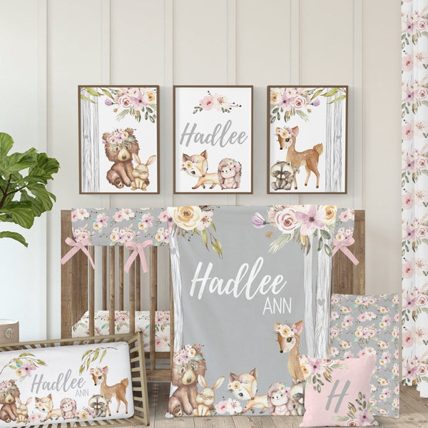 Floral Woodlands Nursery Collection - gender_girl, text, Theme_Floral