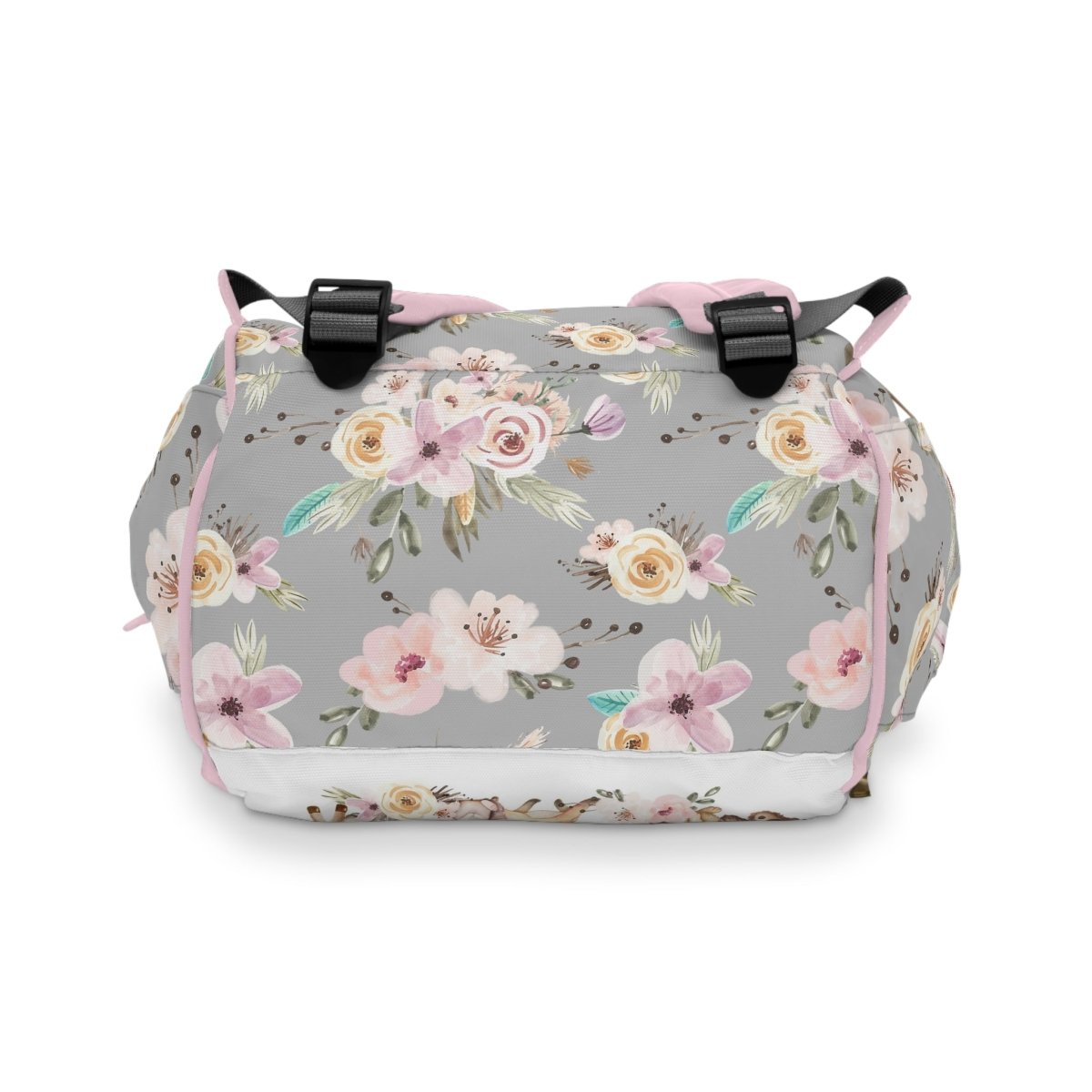 Floral Woodlands Personalized Backpack Diaper Bag - Floral Woodlands, gender_girl, text
