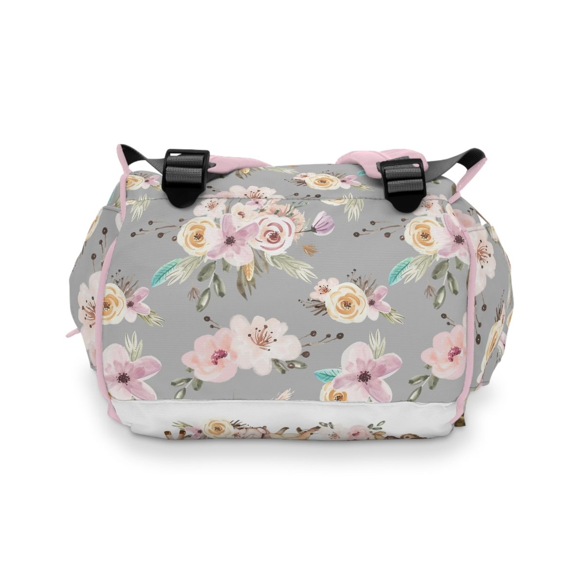 Floral Woodlands Personalized Backpack Diaper Bag - Floral Woodlands, gender_girl, text