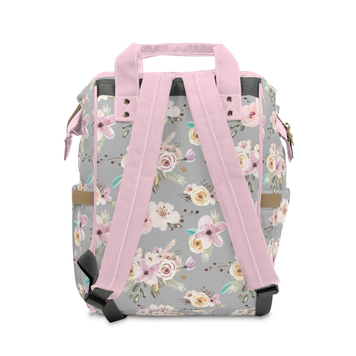 Floral Woodlands Personalized Backpack Diaper Bag - Floral Woodlands, gender_girl, text