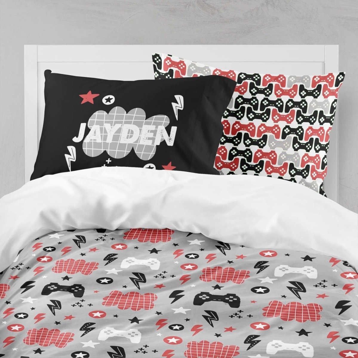 Gamer Personalized Kids Bedding Set (Comforter or Duvet Cover) - , ,