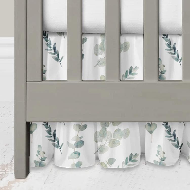 Going Green Leafy Gathered Crib Skirt - gender_boy, gender_girl, gender_neutral