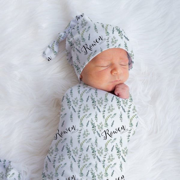 Going Green Personalized Swaddle Blanket Set - gender_boy, gender_girl, gender_neutral