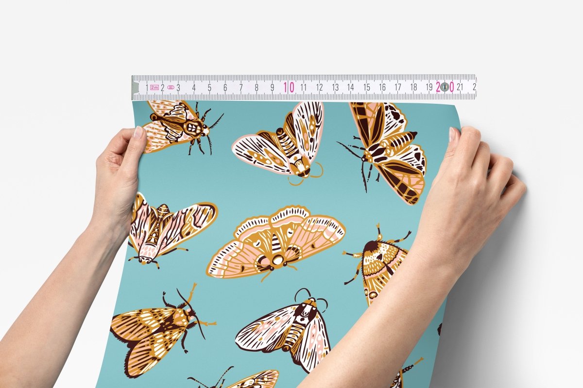 Golden Butterflies Peel & Stick Wallpaper - gender_girl, Theme_Boho, Theme_Butterfly