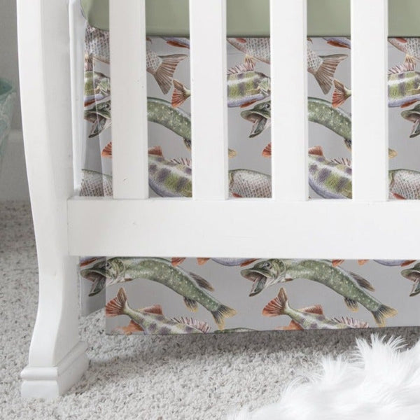 Gone Fishing Crib Skirt - Crib Skirt