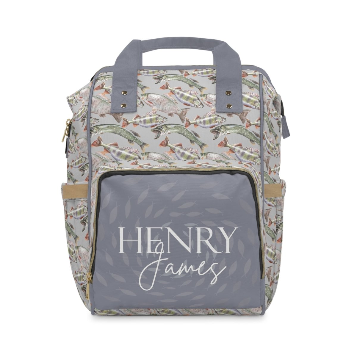 Gone Fishing Personalized Backpack Diaper Bag - gender_boy, Gone Fishing, text