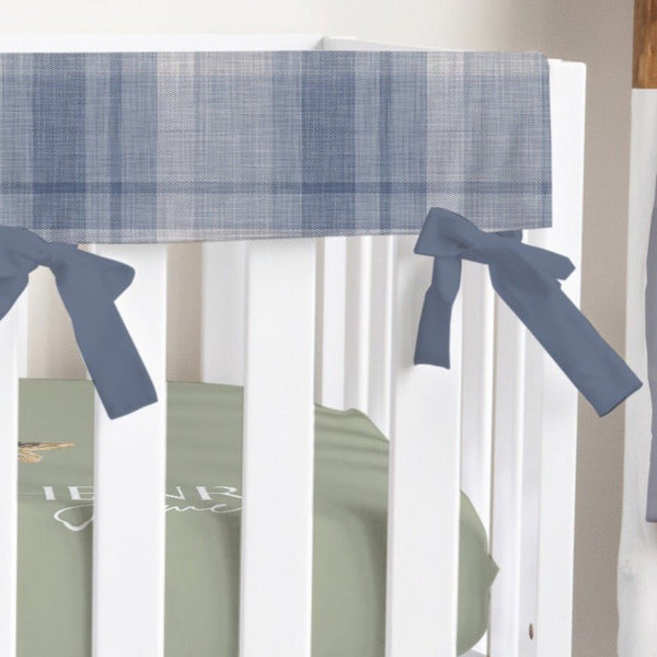 Gone Fishing Plaid Crib Rail Guards - Rail Guards