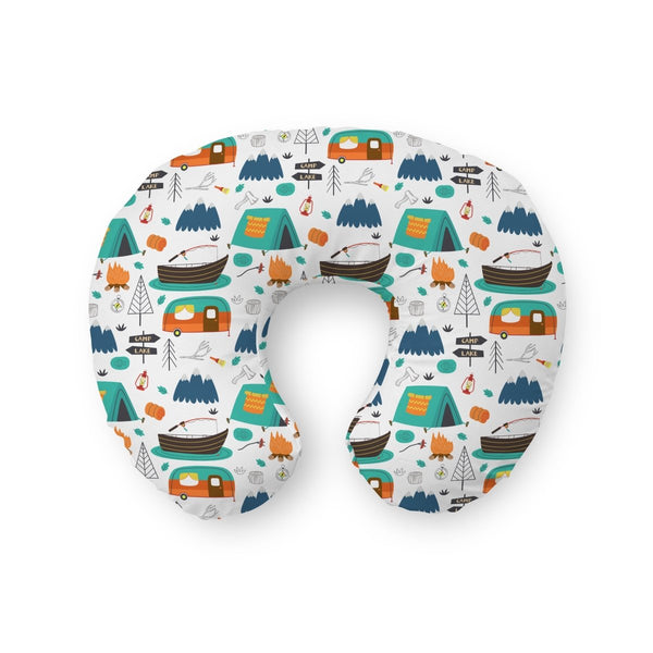 Happy Camper Nursing Pillow Cover - gender_boy, Happy Camper, Theme_Woodland