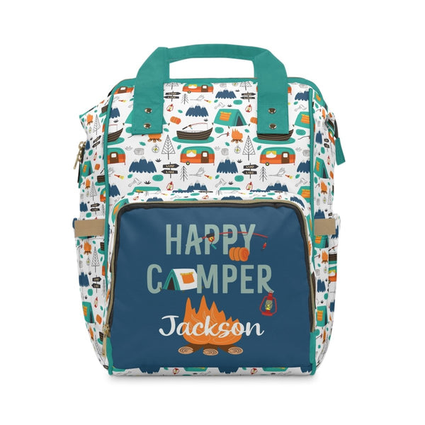 Happy Camper Personalized Backpack Diaper Bag - Diaper Bag