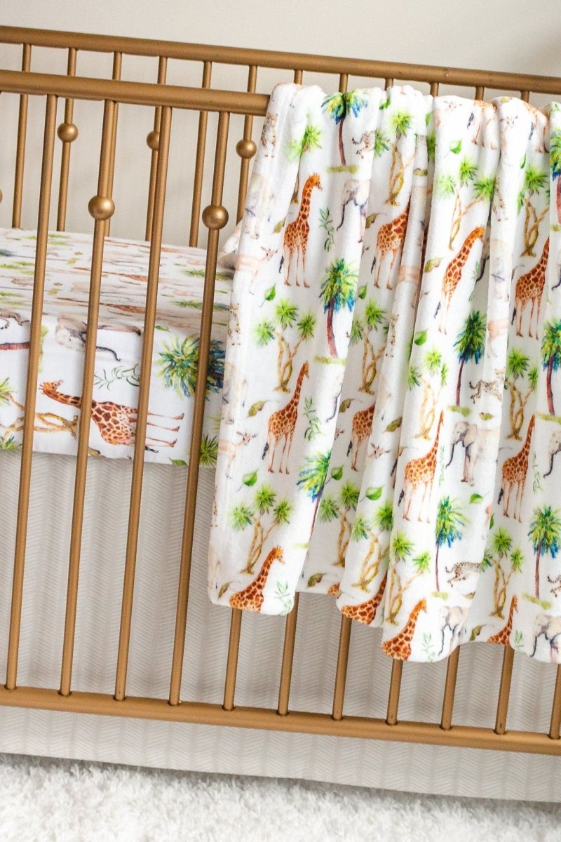 On Safari Herringbone Crib Skirt - gender_boy, gender_neutral, On Safari