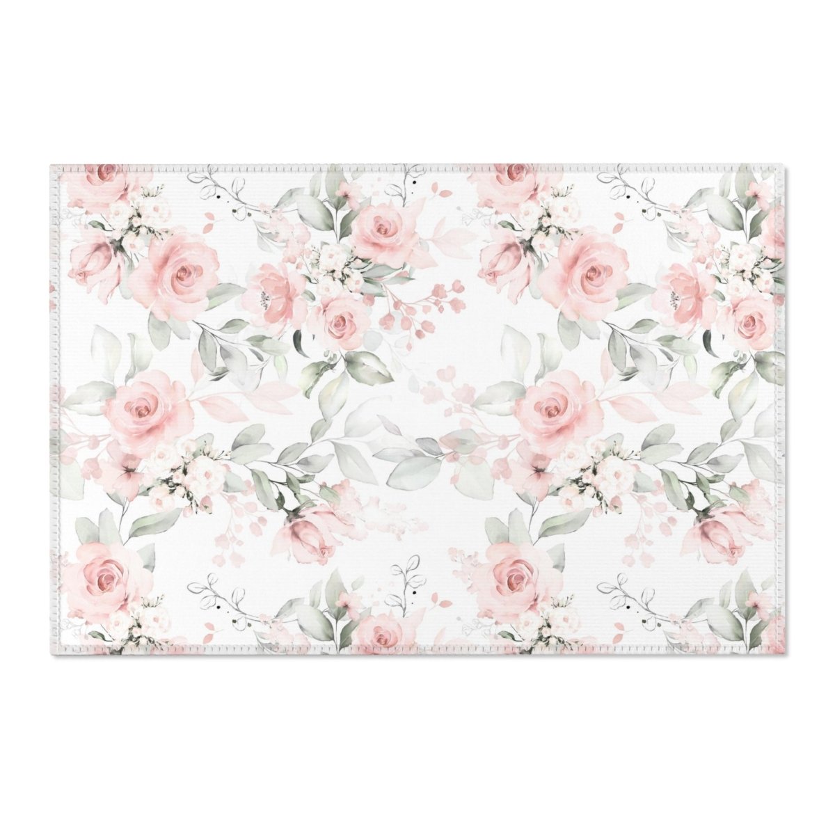 Highland Cow Floral Nursery Rug - gender_girl, Highland Cow Floral, Theme_Boho