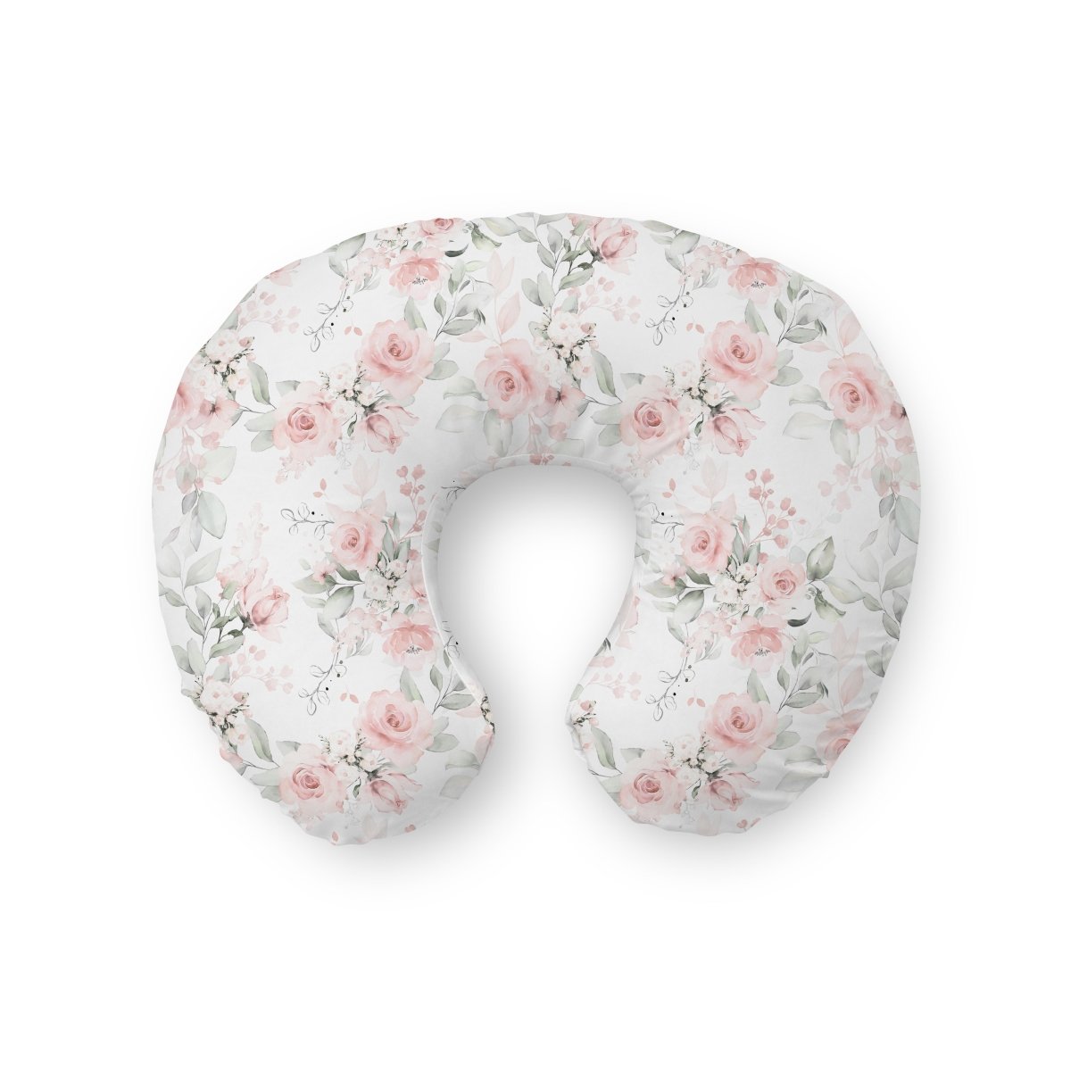 Highland Cow Floral Nursing Pillow Cover - gender_girl, Highland Cow Floral, Theme_Boho