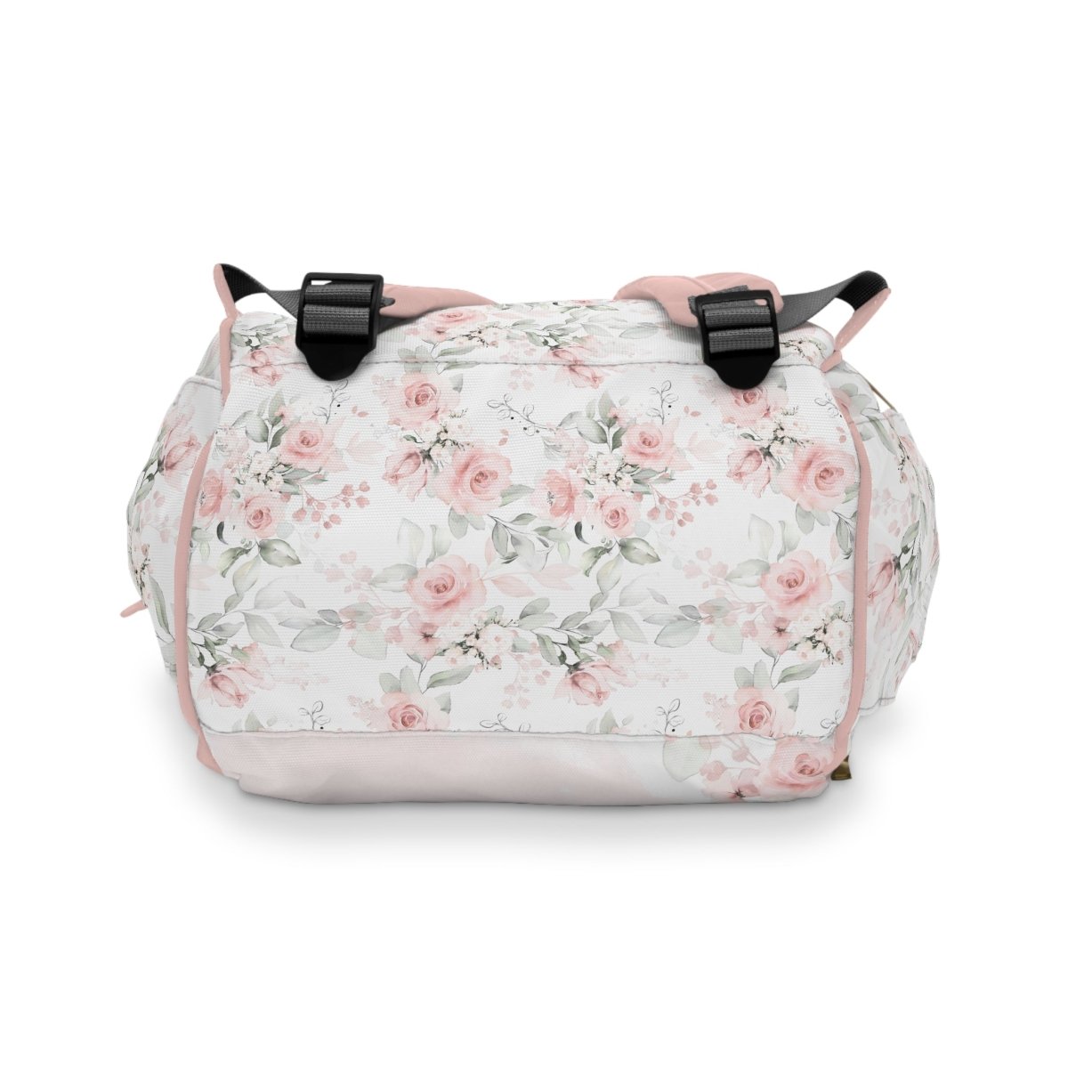 Highland Cow Floral Personalized Backpack Diaper Bag - gender_girl, Highland Cow Floral, text