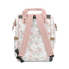Highland Cow Floral Personalized Backpack Diaper Bag - gender_girl, Highland Cow Floral, text