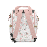 Highland Cow Floral Personalized Backpack Diaper Bag - gender_girl, Highland Cow Floral, text