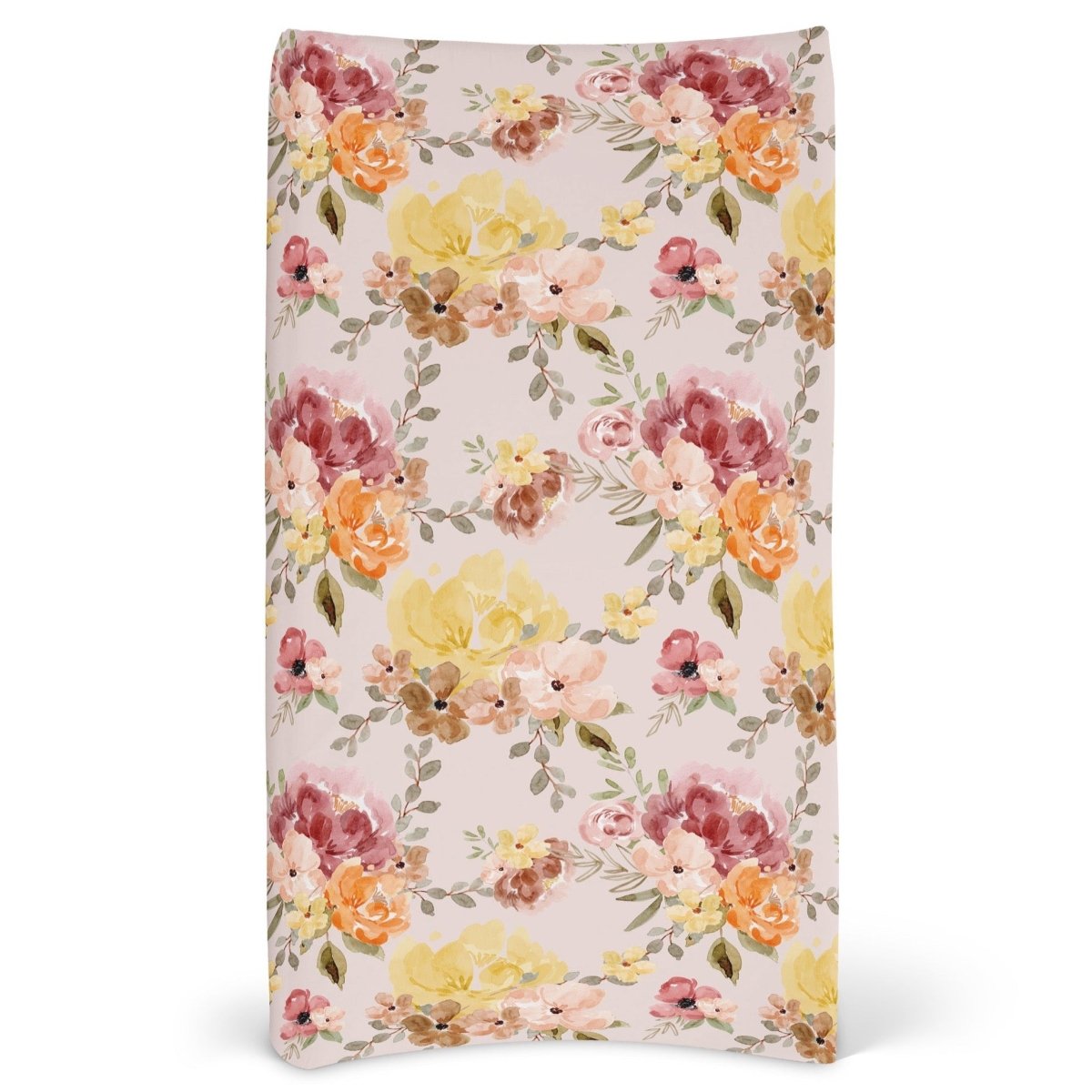 Highland Cow Wildflower Changing Pad Cover - gender_girl, Highland Cow Wildflower, Theme_Boho