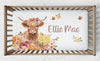 Highland Cow Wildflower Crib Bedding - gender_girl, Highland Cow Wildflower, text