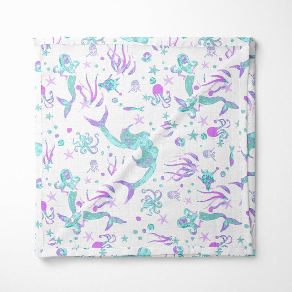 Jewel Mermaids Muslin Blanket - gender_girl, Jewel Mermaids, Theme_Ocean