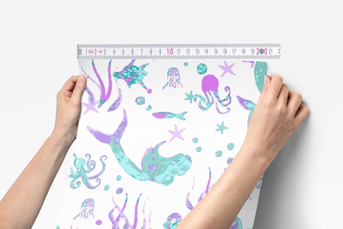 Jewel Mermaids Peel & Stick Wallpaper - gender_girl, Jewel Mermaids, Theme_Ocean