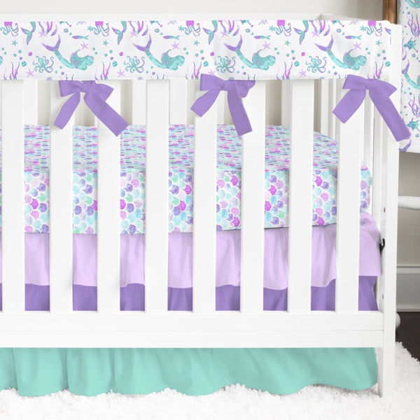 Jewel Mermaids Ruffled Crib Bedding - gender_girl, Jewel Mermaids, Theme_Ocean
