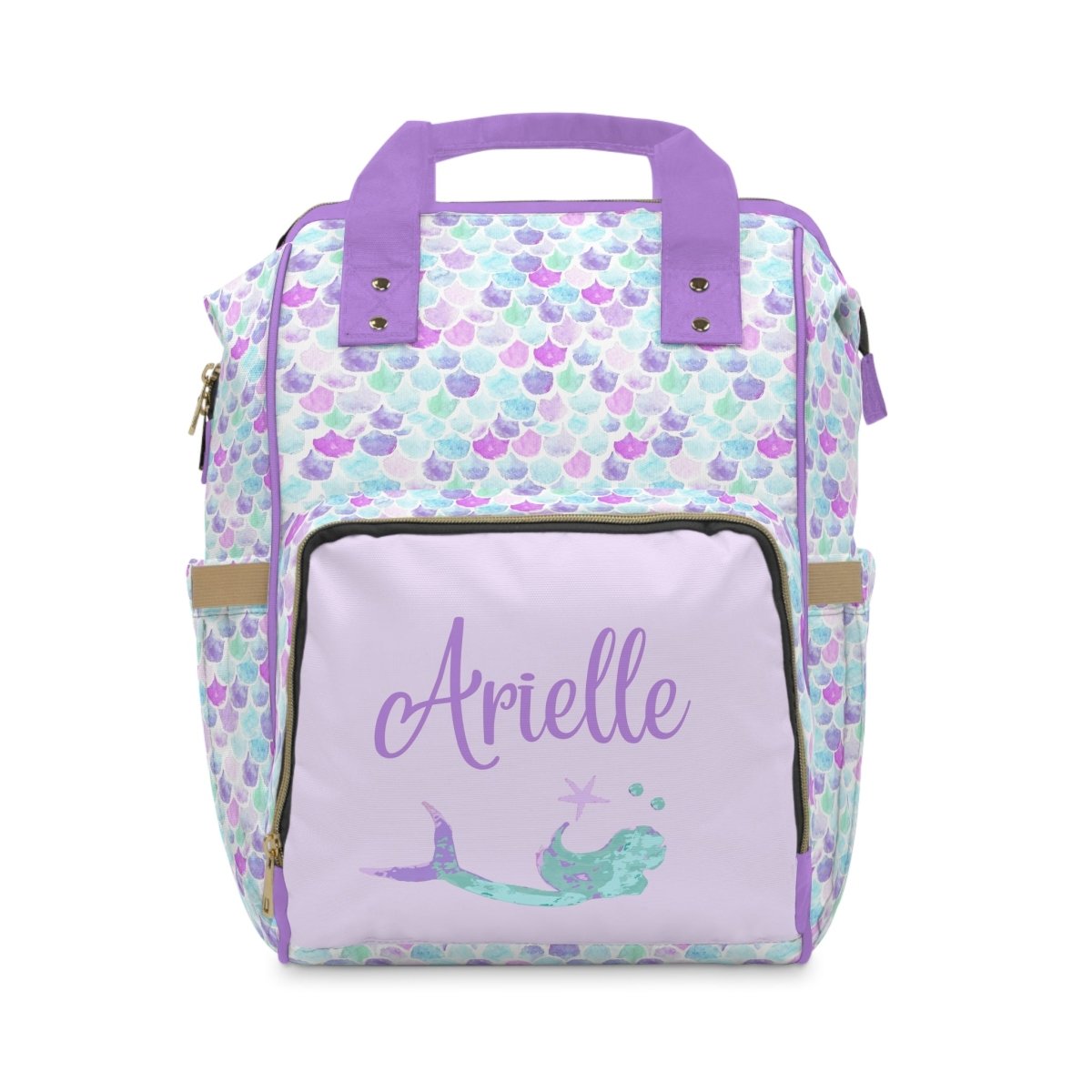 Jewel Mermaids Scales Personalized Backpack Diaper Bag - Diaper Bag