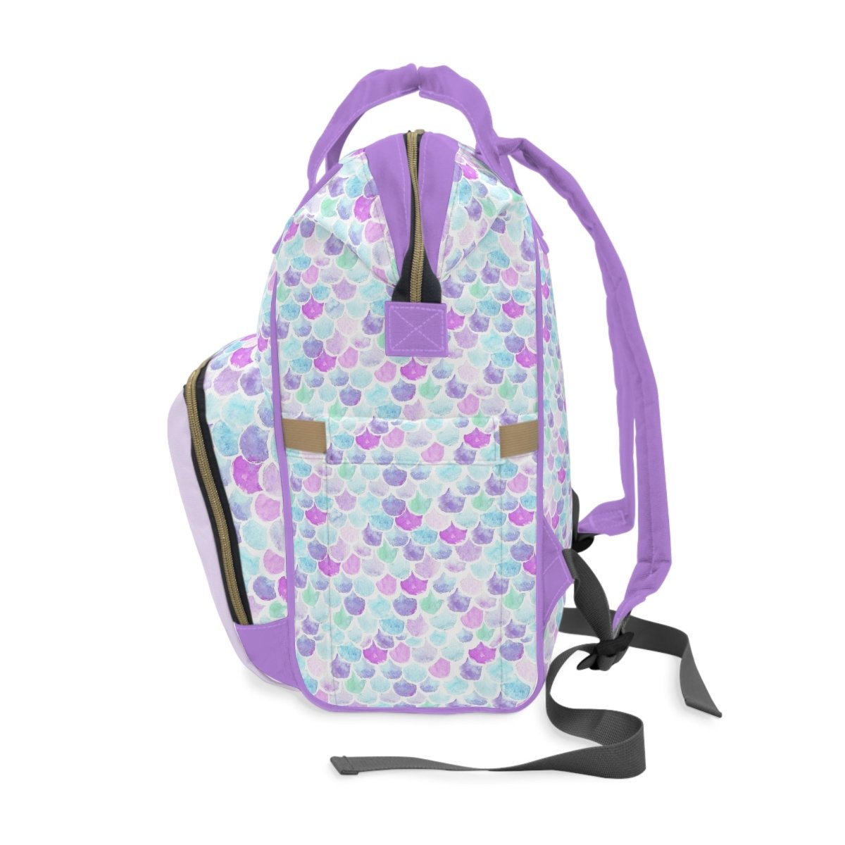 Jewel Mermaids Scales Personalized Backpack Diaper Bag - gender_girl, Jewel Mermaids, text