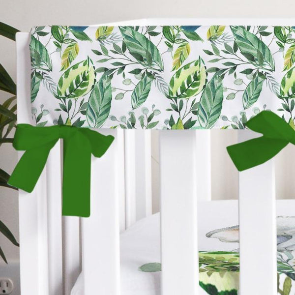 Leafy Jungle Crib Rail Guards - gender_boy, Leafy Jungle, Theme_Jungle