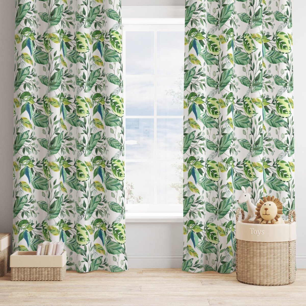 Leafy Jungle Curtain Panel - gender_boy, Leafy Jungle, Theme_Jungle