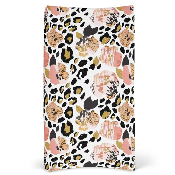 Leopard Love Changing Pad Cover - gender_girl, Leopard Love, Theme_Floral