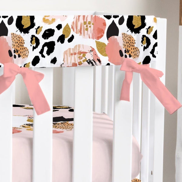 Leopard Love Crib Rail Guards - gender_girl, Leopard Love, Theme_Floral