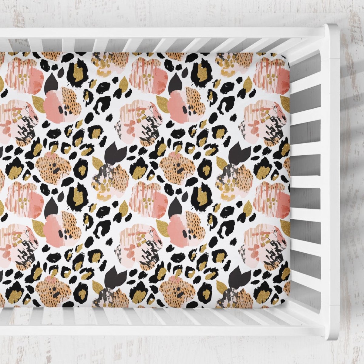 Leopard Love Crib Sheet Crib Sheet, Leopard Love Nursery Collection