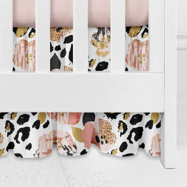 Leopard Love Gathered Crib Skirt - Crib Skirt