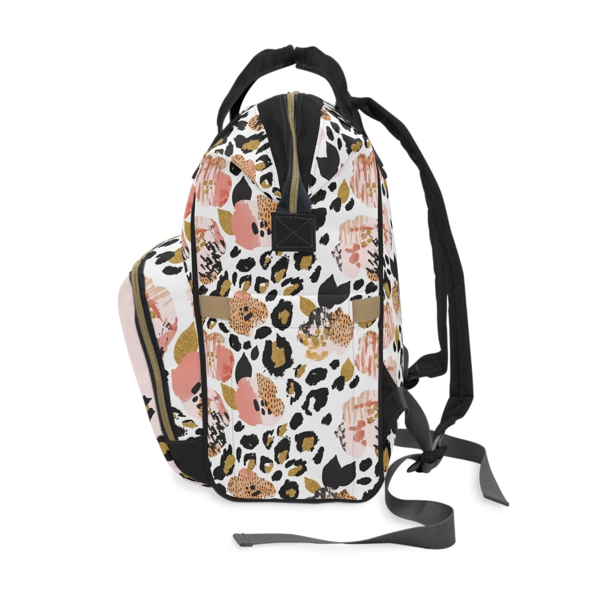 Leopard Love Personalized Backpack Diaper Bag - gender_girl, Leopard Love, text