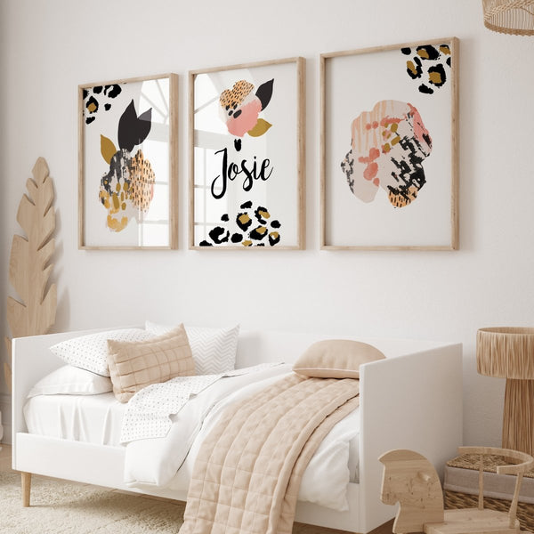 Leopard Love Personalized Nursery Art - Wall Art