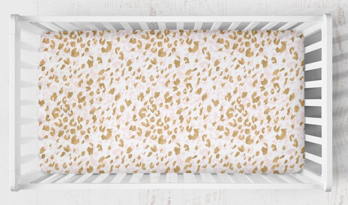 Leopard Love Spots Crib Sheet - gender_girl, Theme_Floral, Theme_Jungle