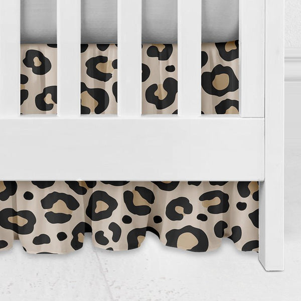 Leopard Rainbow Gathered Crib Skirt - gender_boy, gender_girl, gender_neutral