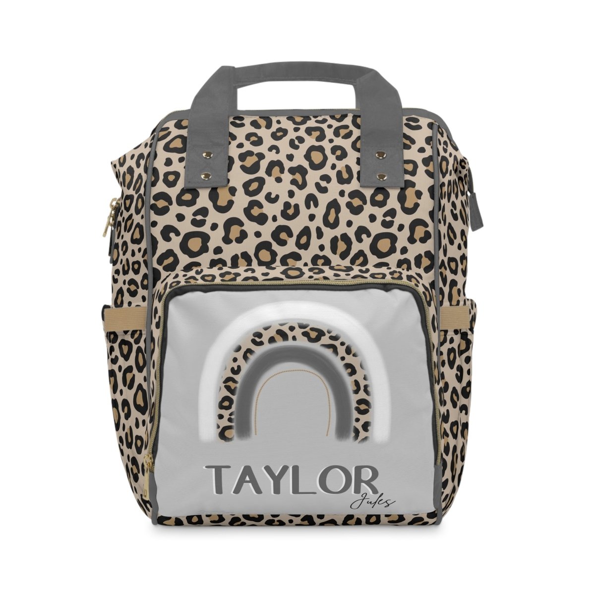 Leopard Rainbow Personalized Backpack Diaper Bag - gender_boy, gender_girl, gender_neutral