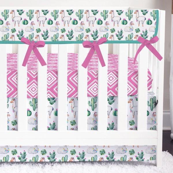 Llama Love Crib Bedding - Girl Crib Bedding